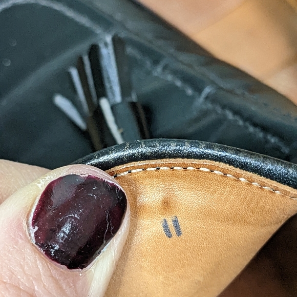 Alan McAfee handcrafted in England Men's black leather tassel loafers EUC 11 - Picture 8 of 9